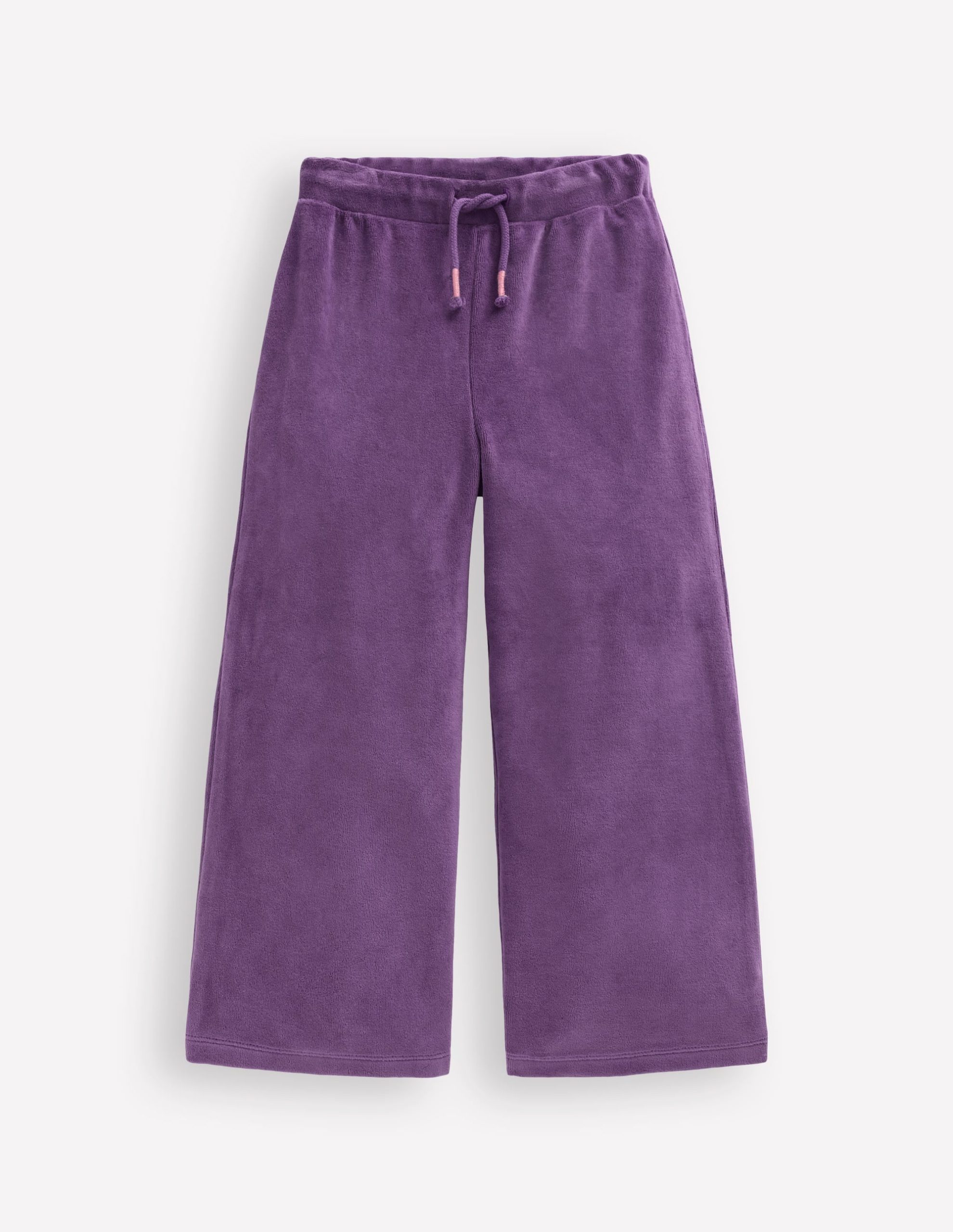 Heart Pocket Velour Sweatpants-Mystical Purple