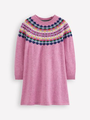 Minnie Fair Isle Jumper Dress-Orchid Smoke