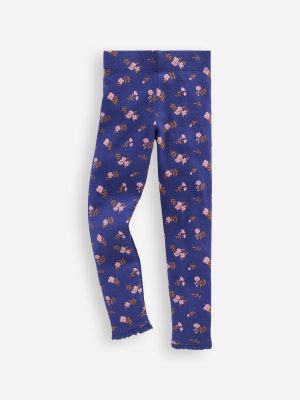 Ribbed Leggings-Starboard Blue Sprig