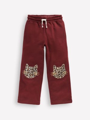 Bobbie Appliqu?? Sweatpants-Chestnut Cats