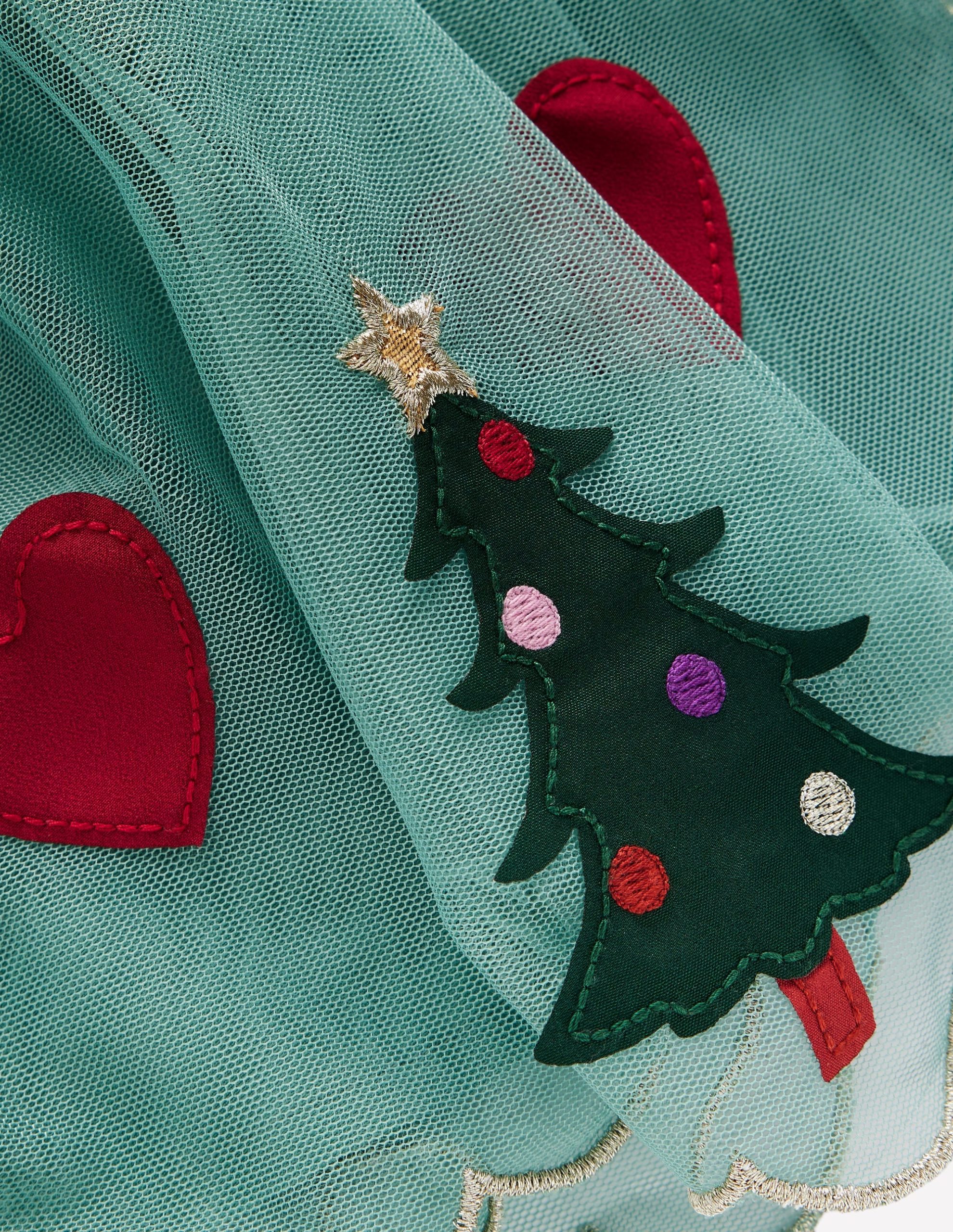Appliqu?? Tulle Skirt-Eucalyptus Christmas - Image 3