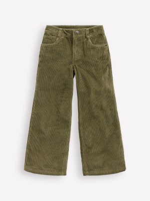 Wide Leg Pants-Woodland Green