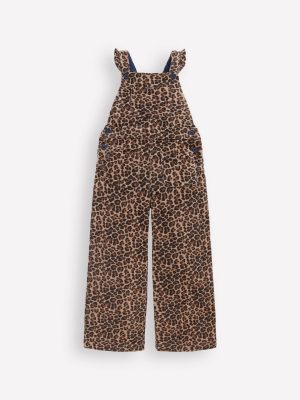 Frill Dungarees-Leopard