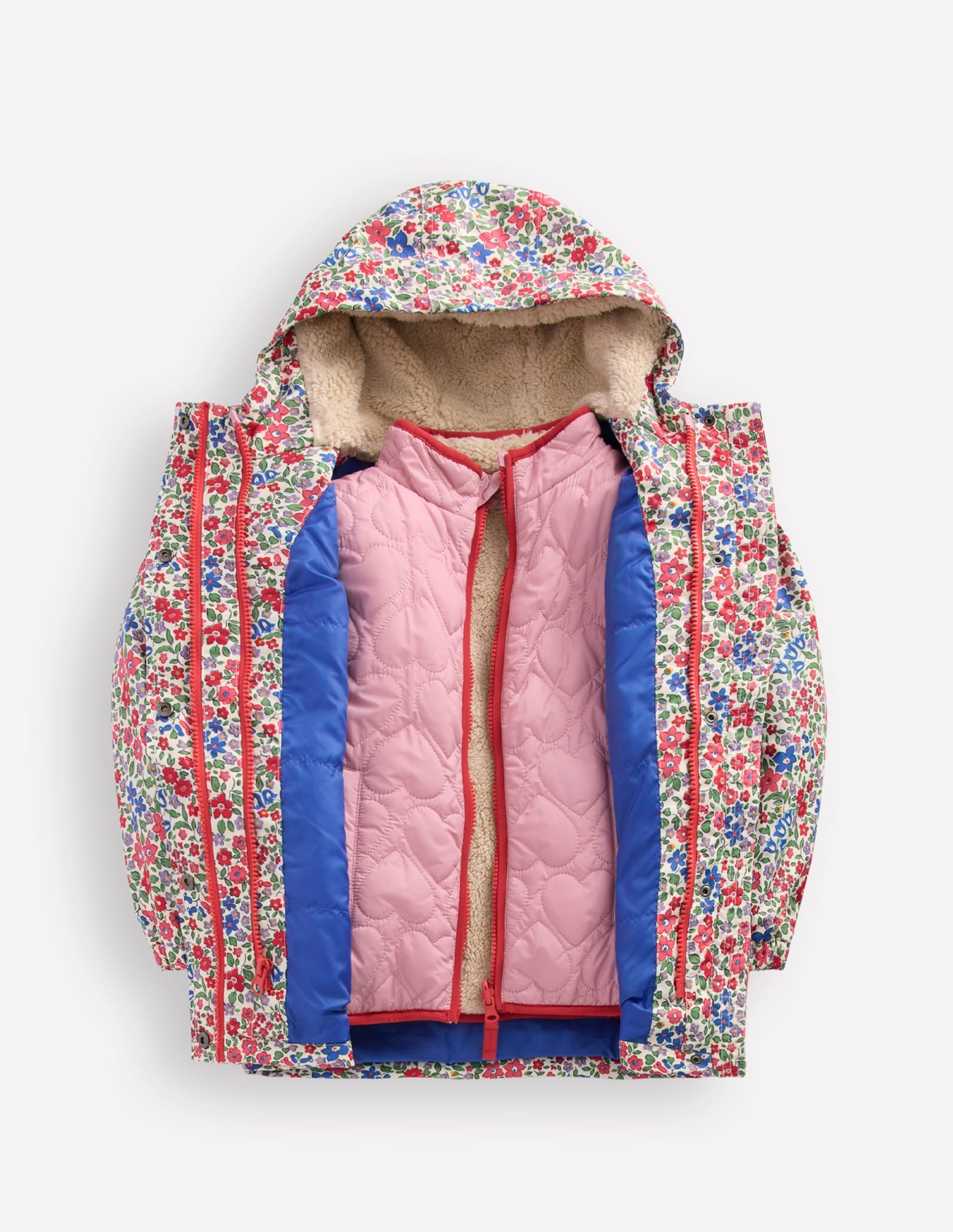 4-in-1 Waterproof Coat-Rapture Rose Flowerbed - Image 5