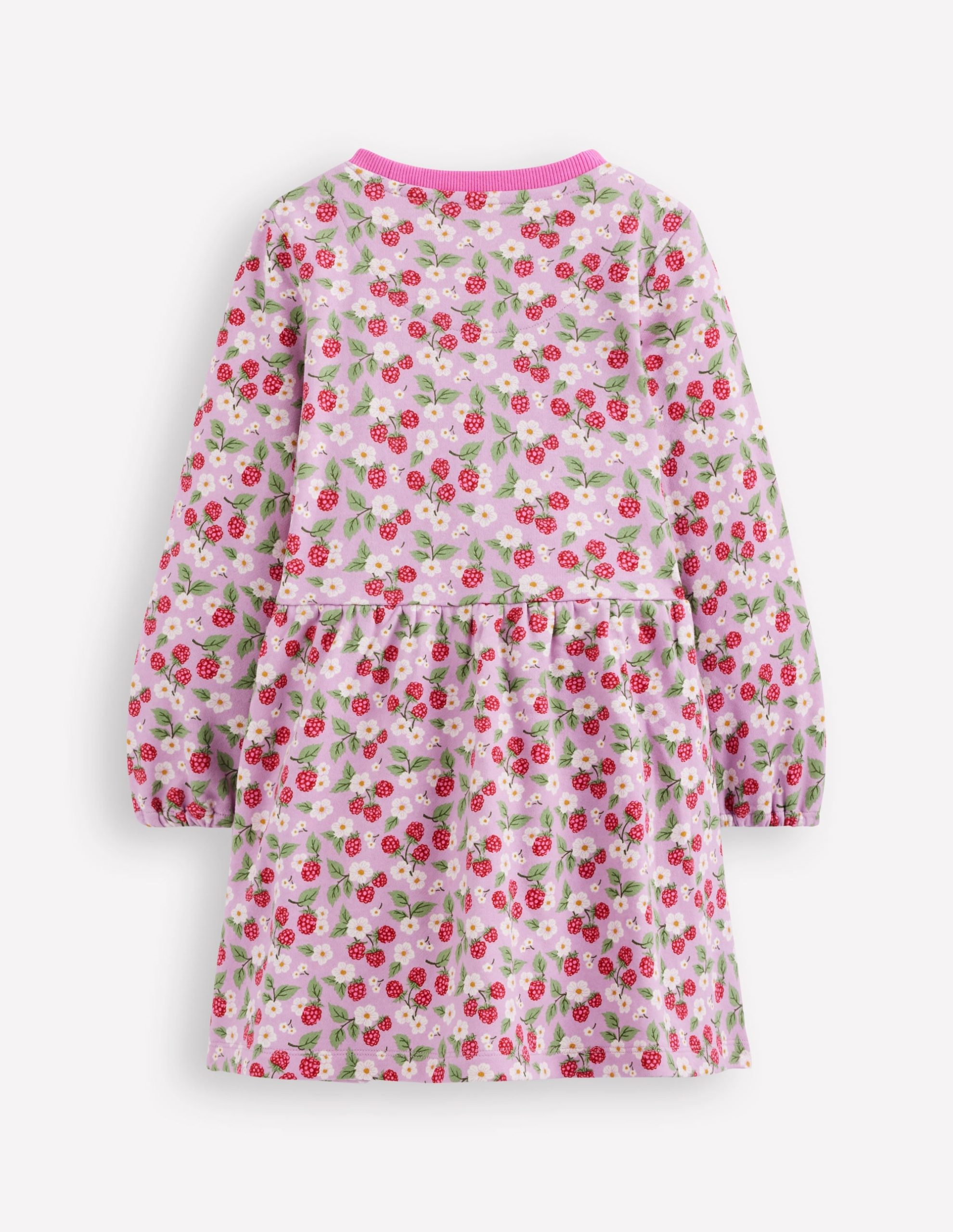 Loopback Sweat Dress-Soft Lavender Vintage Berry - Image 2