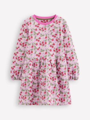 Loopback Sweat Dress-Soft Lavender Vintage Berry