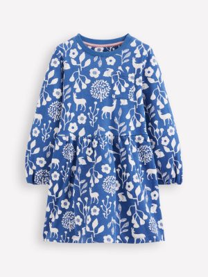 Loopback Sweat Dress-Woodland Floral