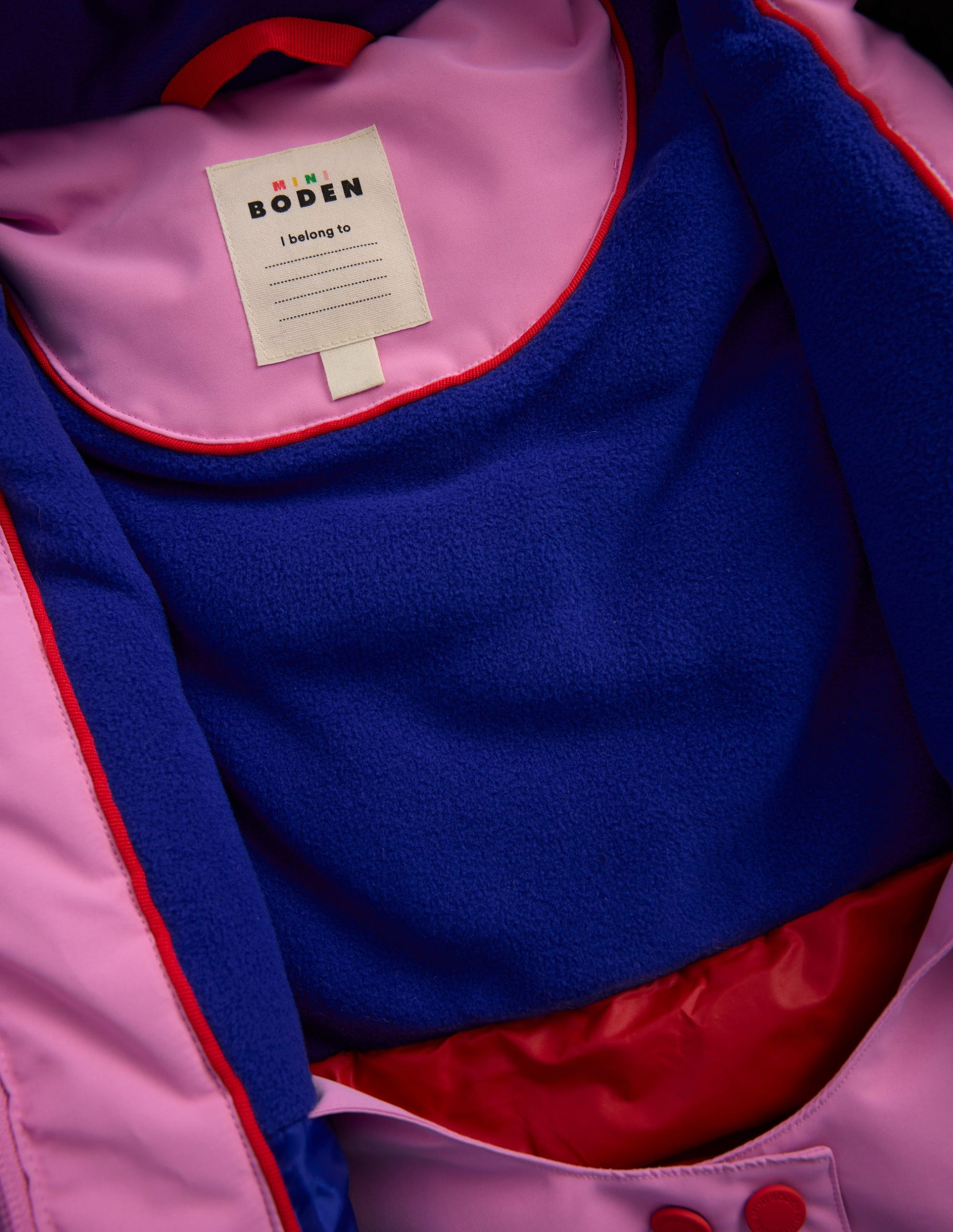 All-weather Waterproof Coat-Pink Metallic Colourblock - Image 7