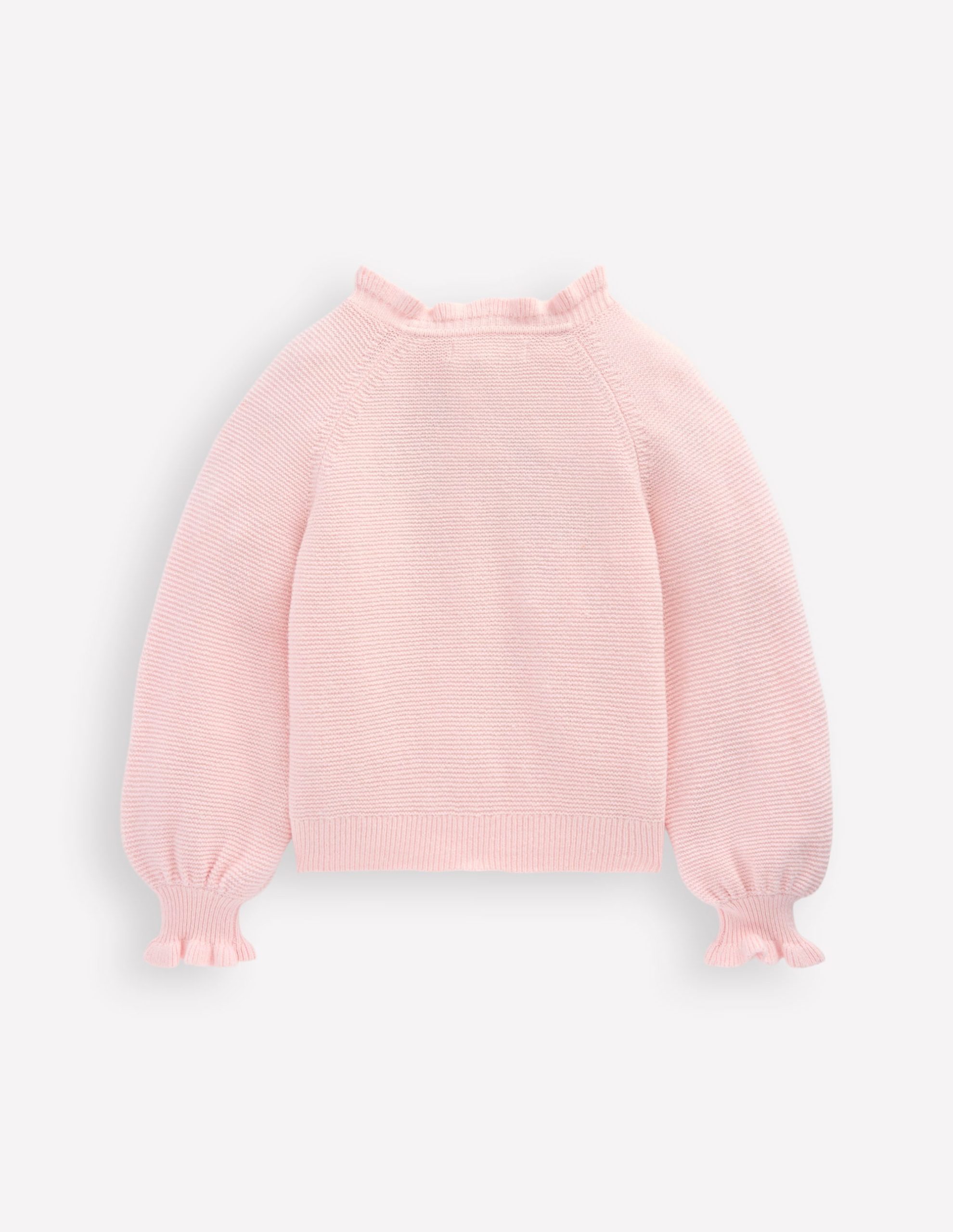 Pretty Embroidered Cardigan-Chalk Pink - Image 2