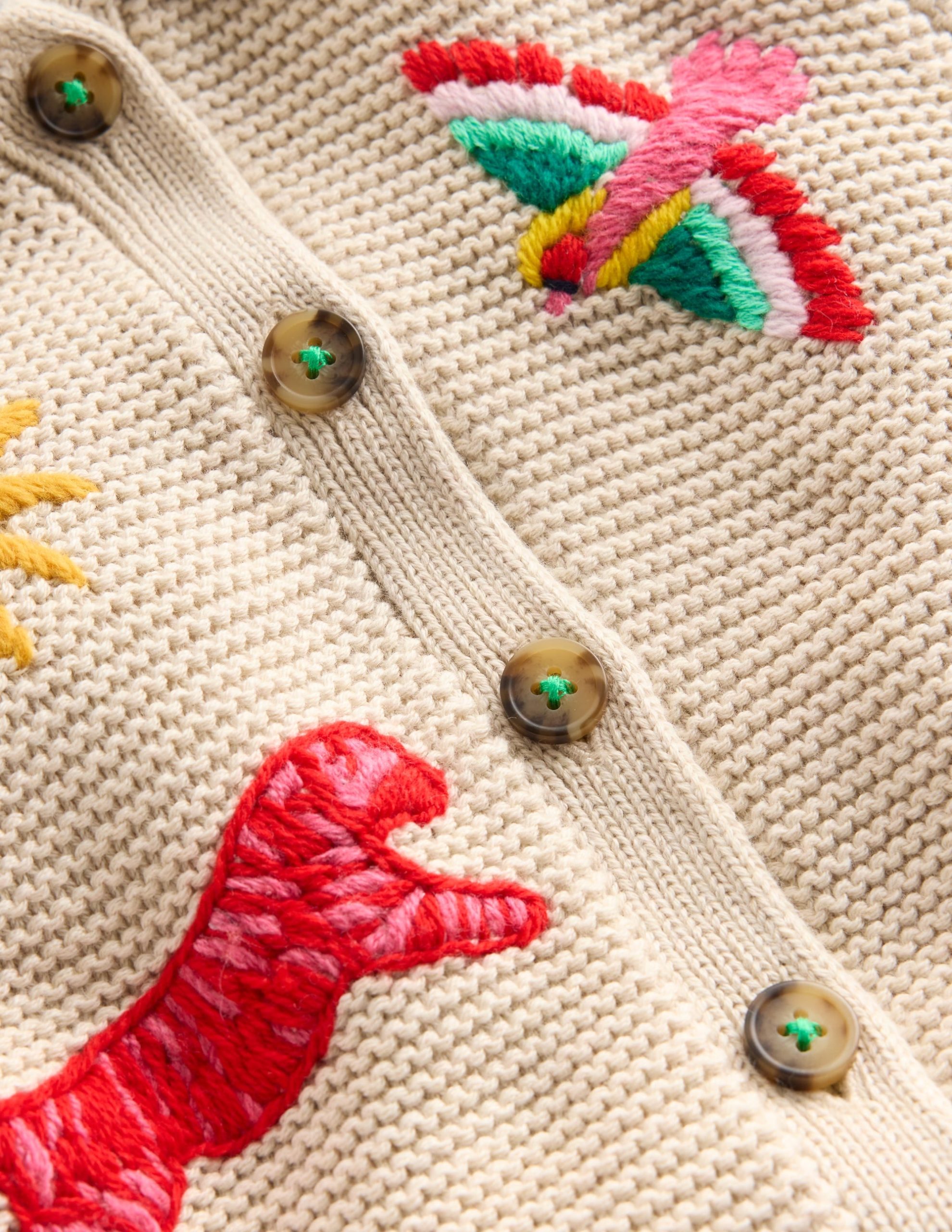 Collared Cardigan-Ecru Marl - Image 6