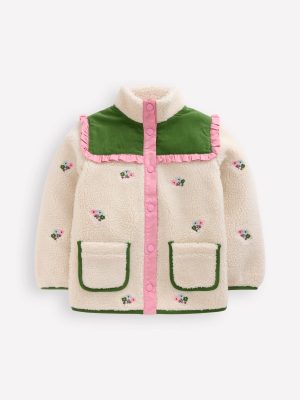 Pretty Borg Mix Jacket-Soft Ivory Embroidered