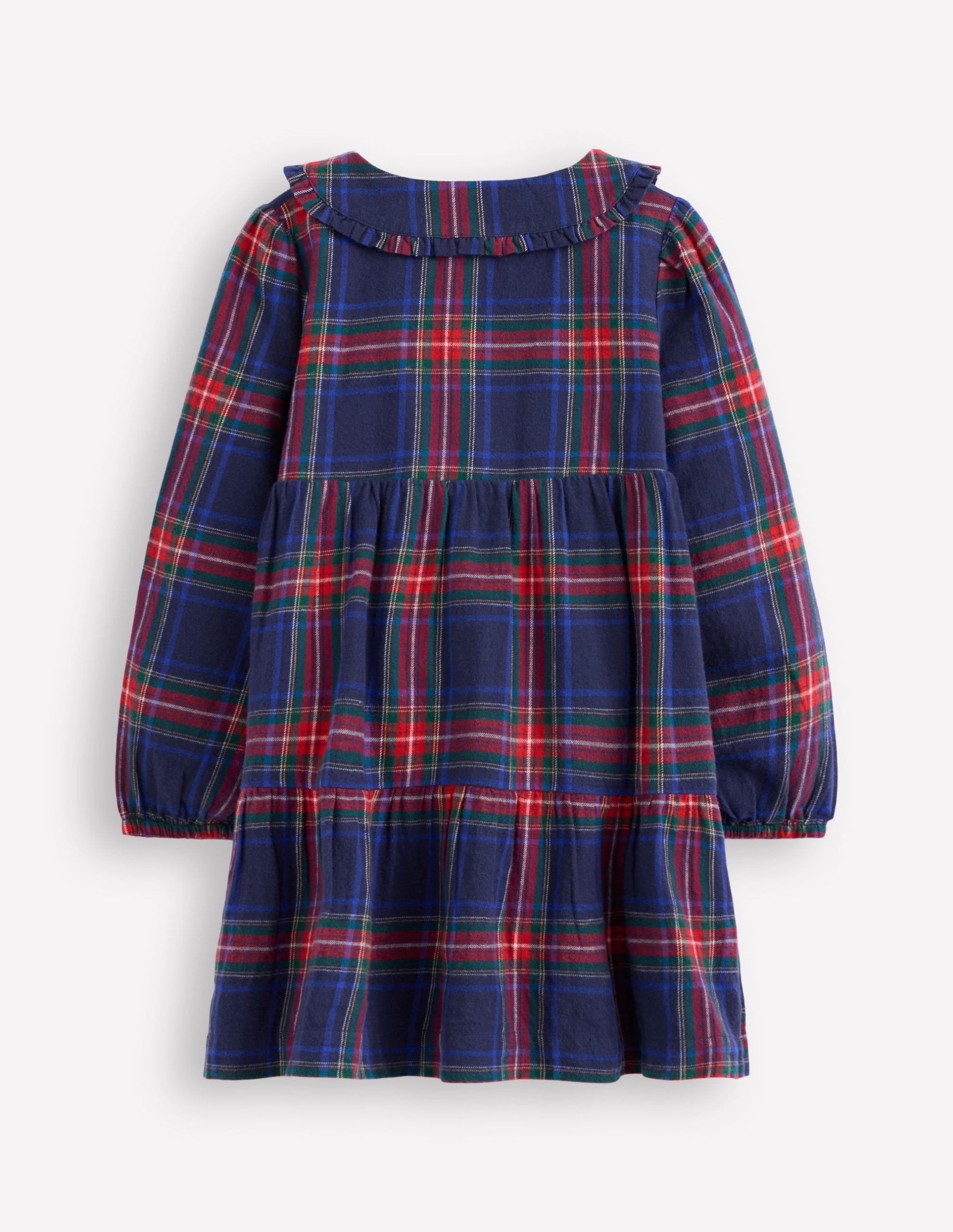 Minna Collared Woven Dress-French Navy Check - Image 2