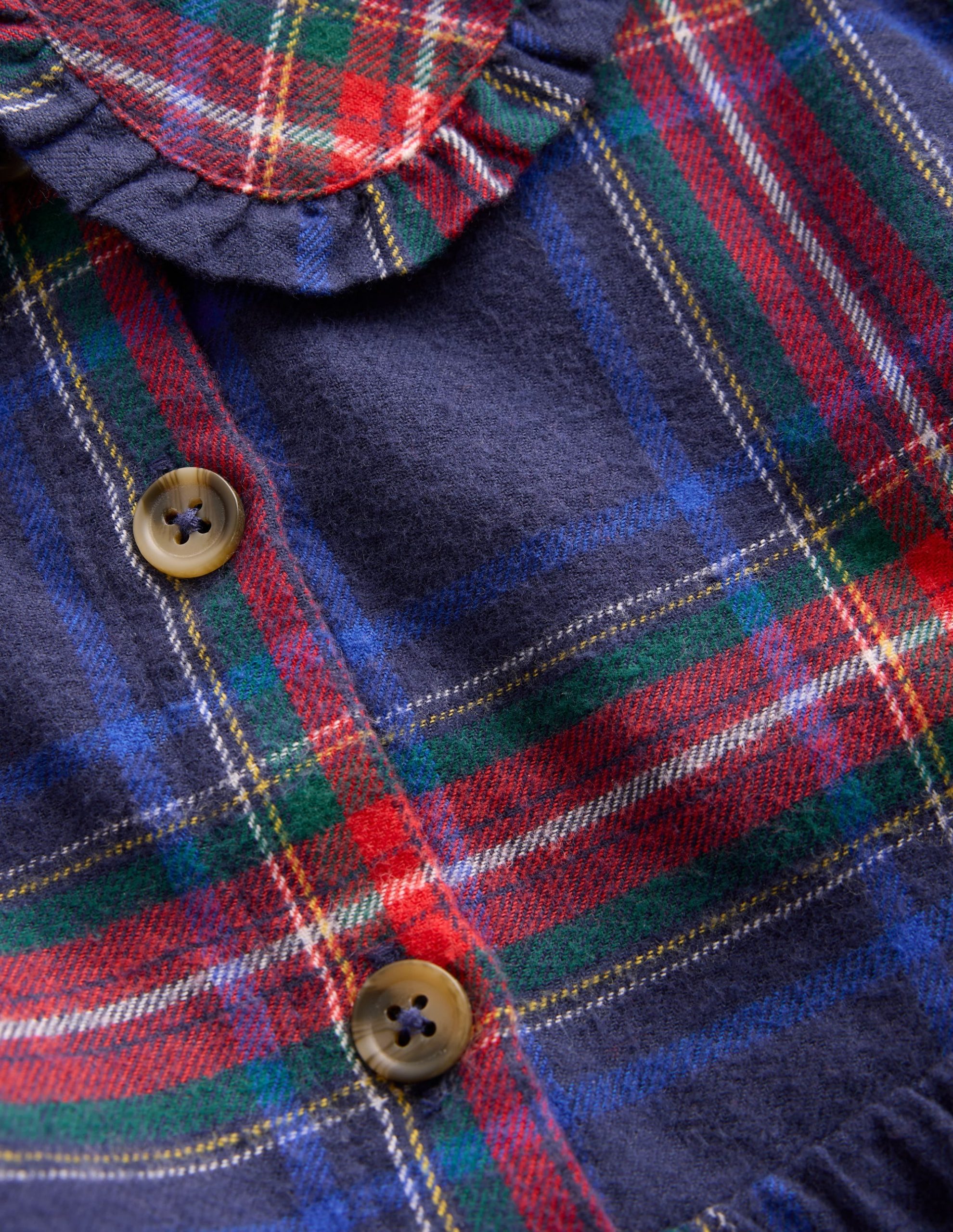 Minna Collared Woven Dress-French Navy Check - Image 3