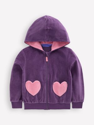 Velour Hoodie-Mystical Purple