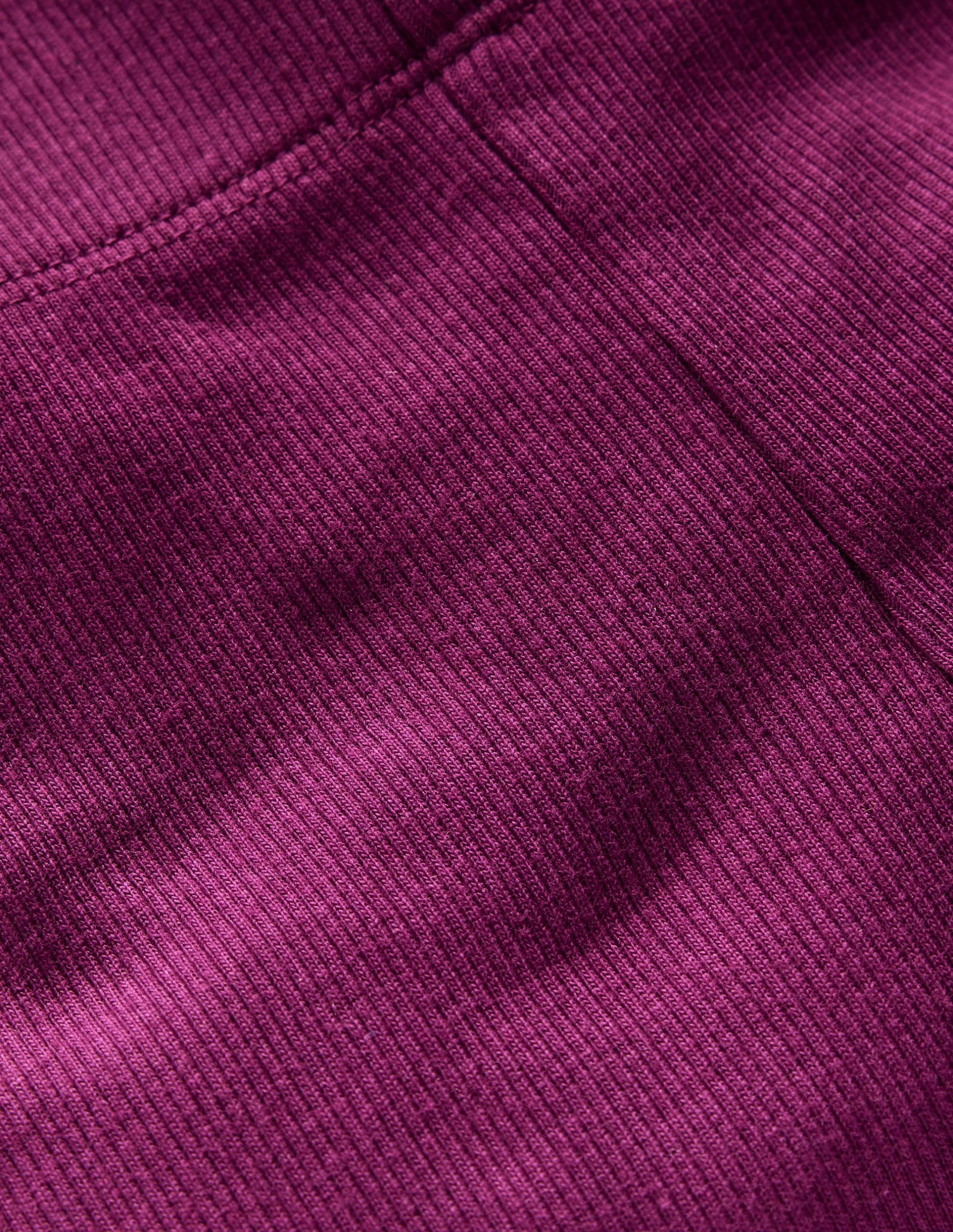 Ribbed Flare Leggings-BlackBerry - Image 3