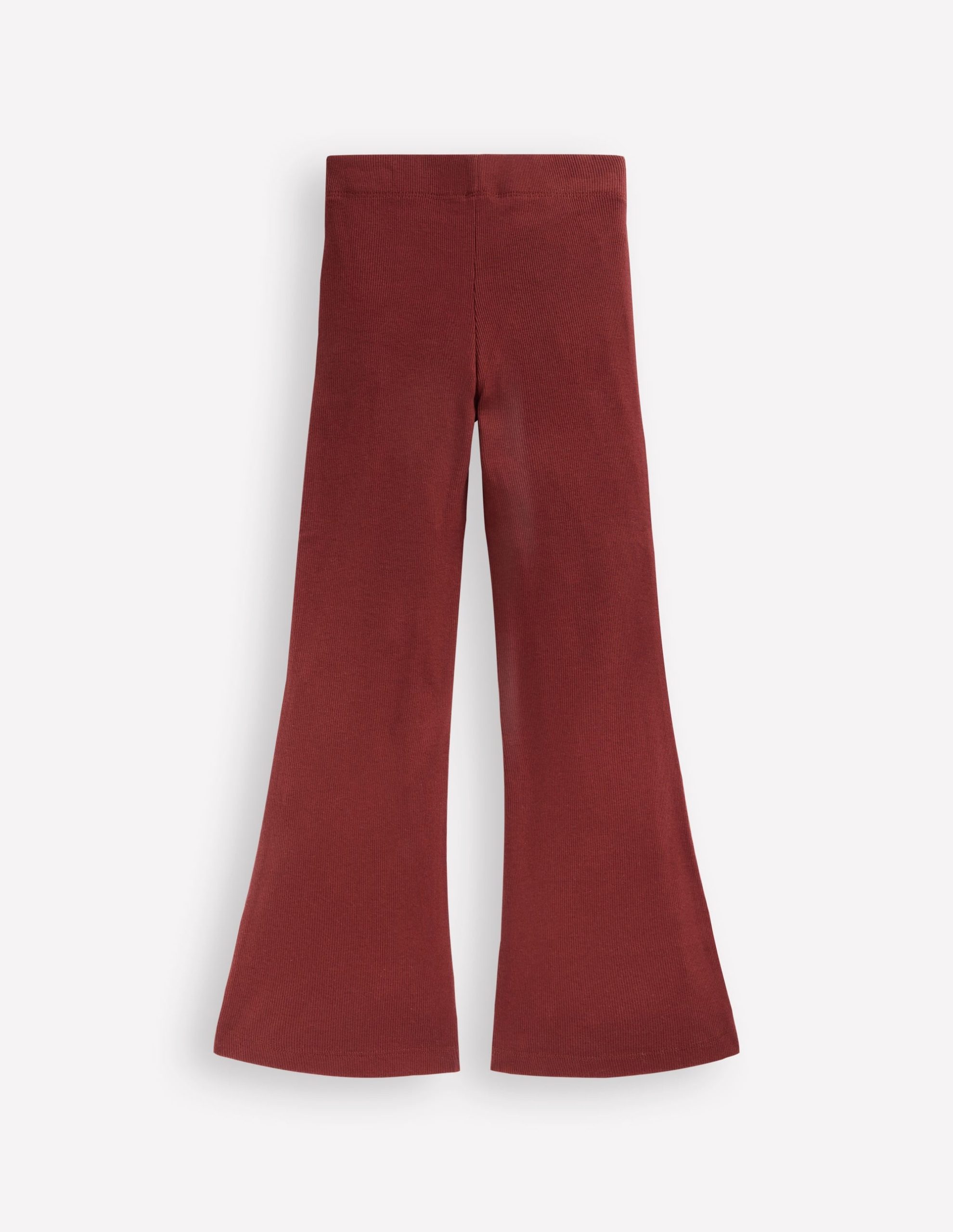 Ribbed Flare Leggings-Chestnut - Image 2