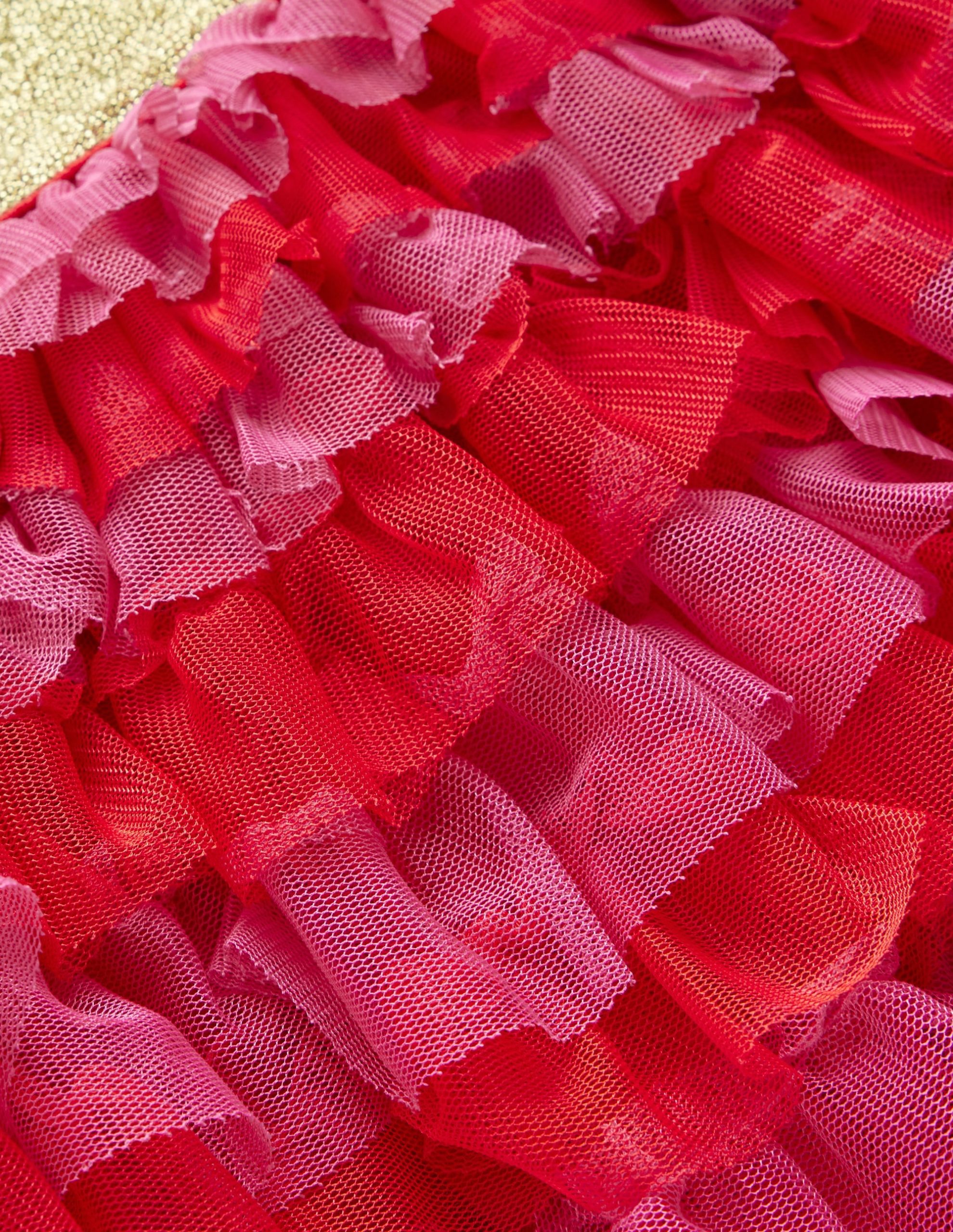 Tiered Tulle Skirt-Raspberry Pink - Image 3