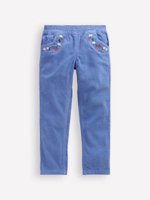 Cord Embroidered Pull-On Pants-Ebb & Flow