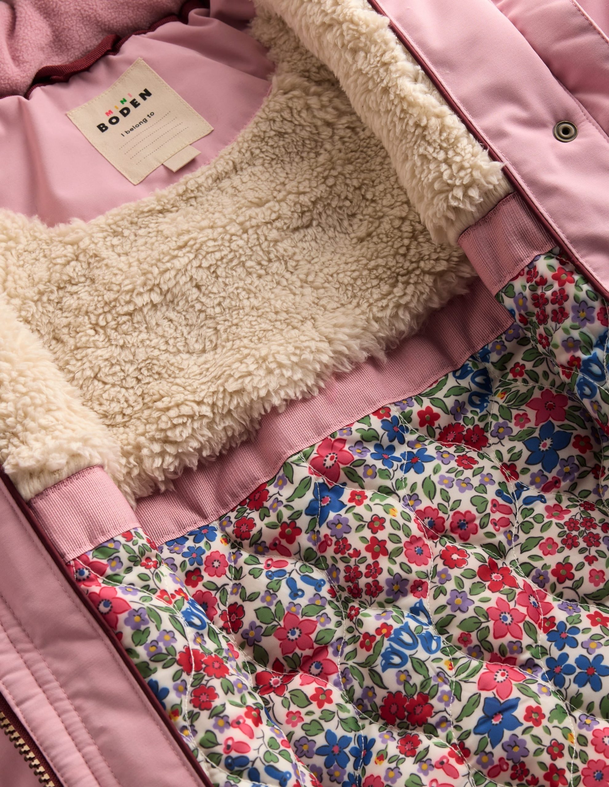 Joni Quilted Parka Coat-Pink - Image 5