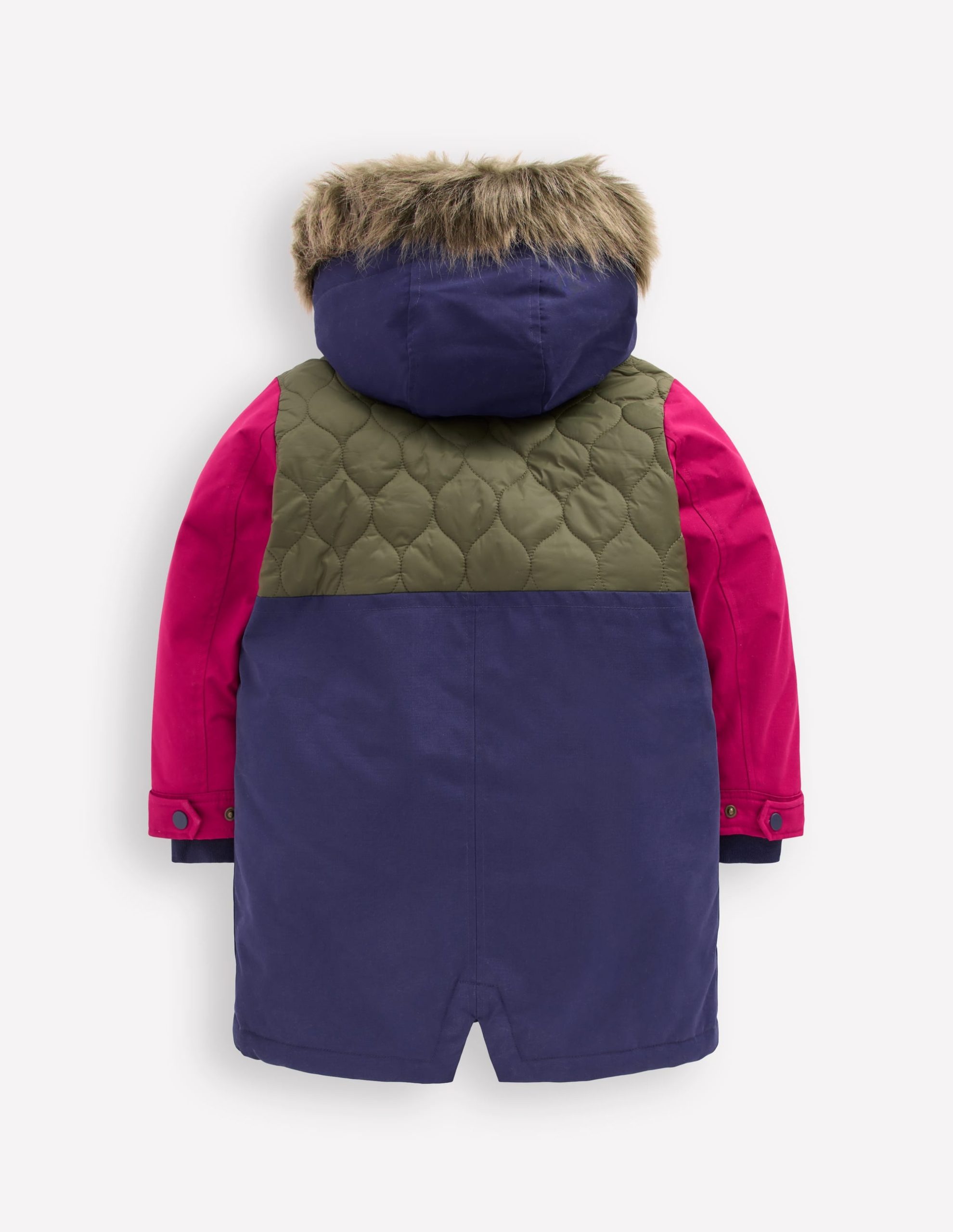 Joni Quilted Parka Coat-Multi Colourblock - Image 2