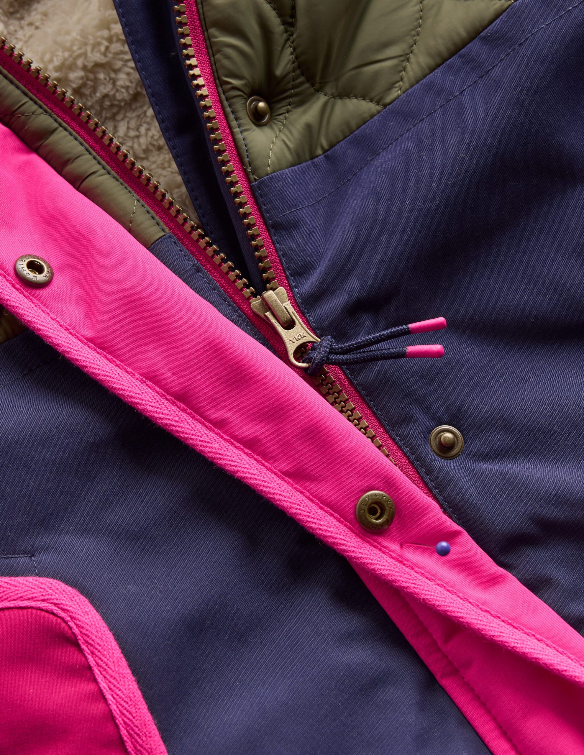 Joni Quilted Parka Coat-Multi Colourblock - Image 3