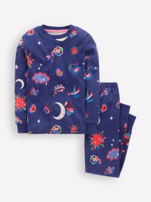 Snug Glow-in-the-dark Pyjamas-Starboard Blue Celestial