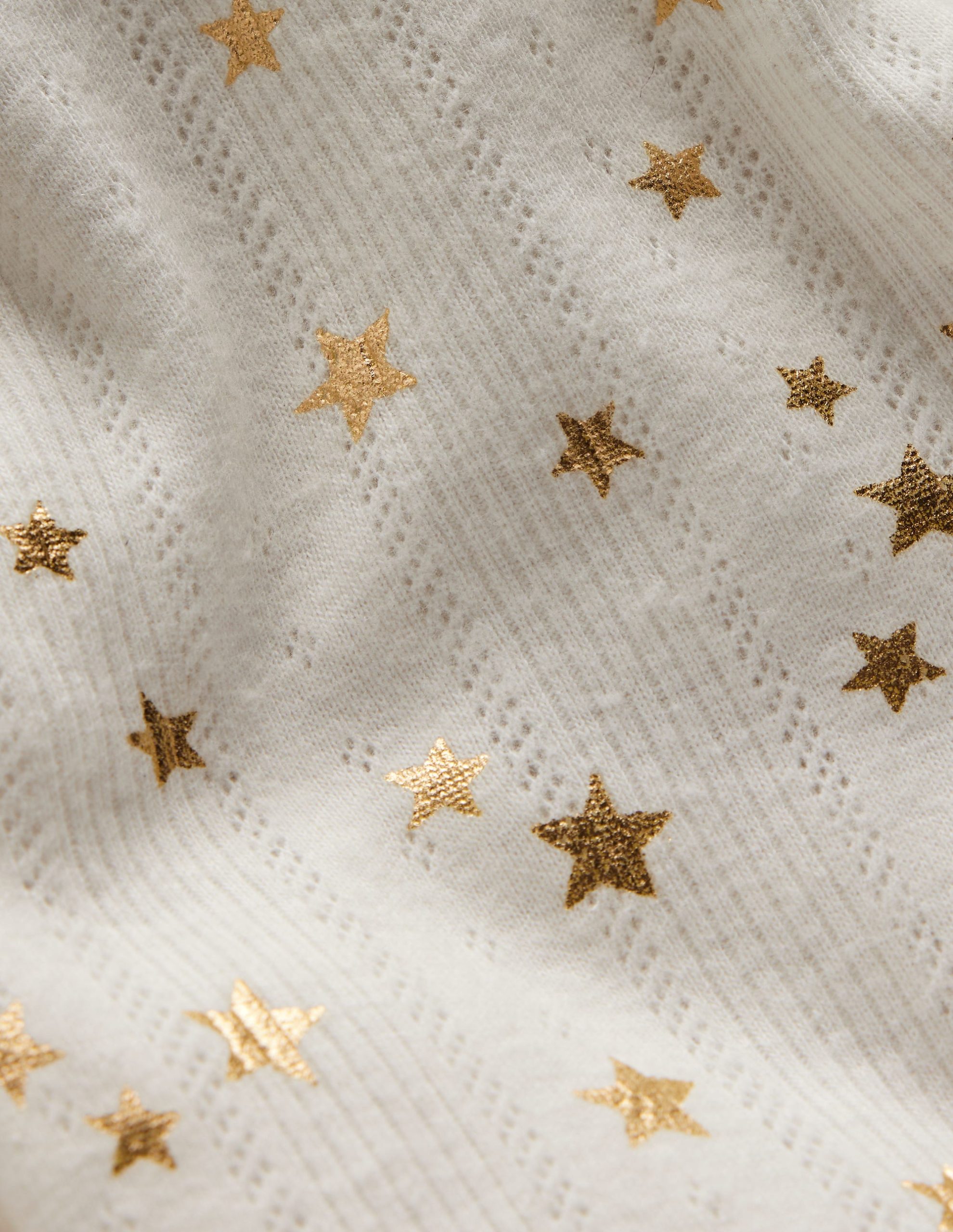 Frill Sleeve Pointelle Top-Soft Ivory - Image 3