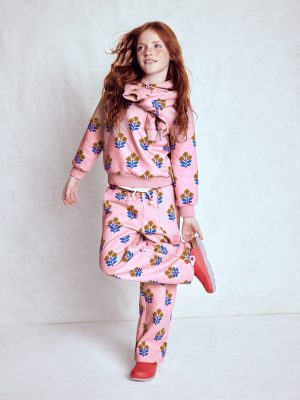 Wide Leg Printed Sweatpants-Oatmeal Cats