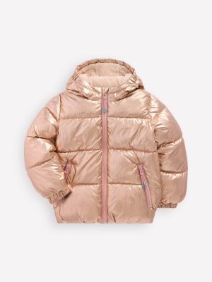 Fun Padded Coat-Gold