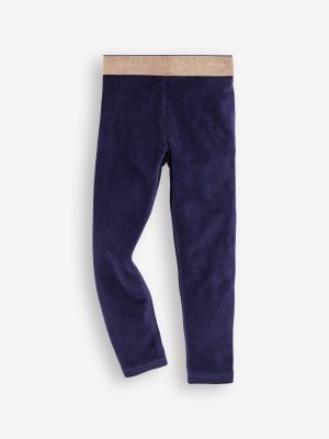 Velvet Leggings-Starboard Blue