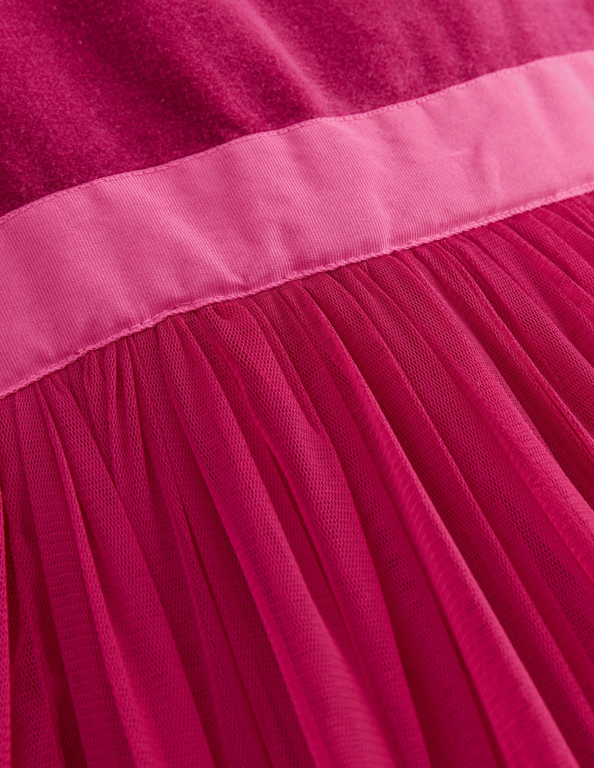 Velour Tulle Occasion Dress-Cherry Jam - Image 3