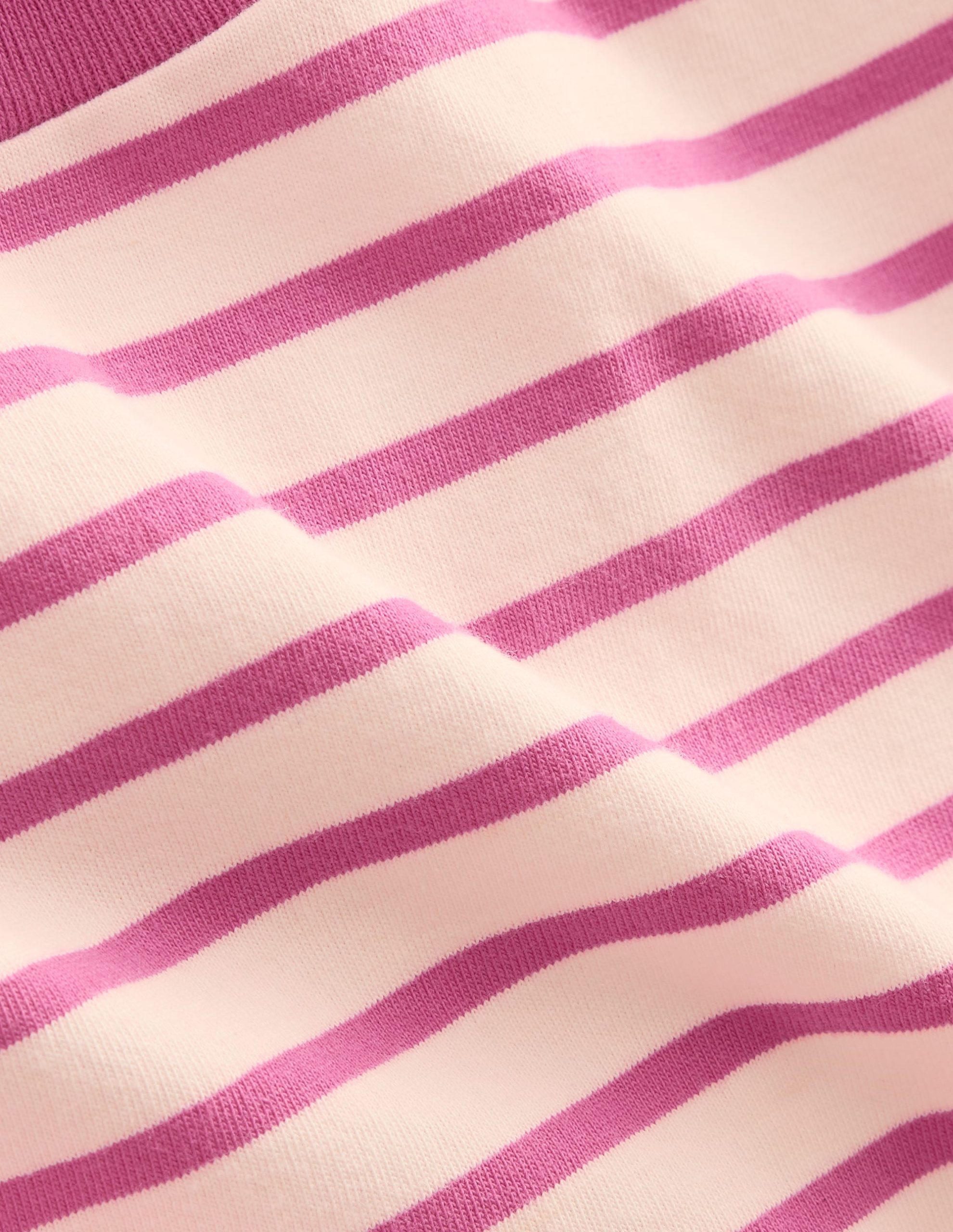 Long Sleeve Relaxed Breton-Pink/Oatmeal Marl - Image 3