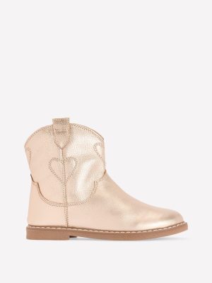 Western Boots-Gold