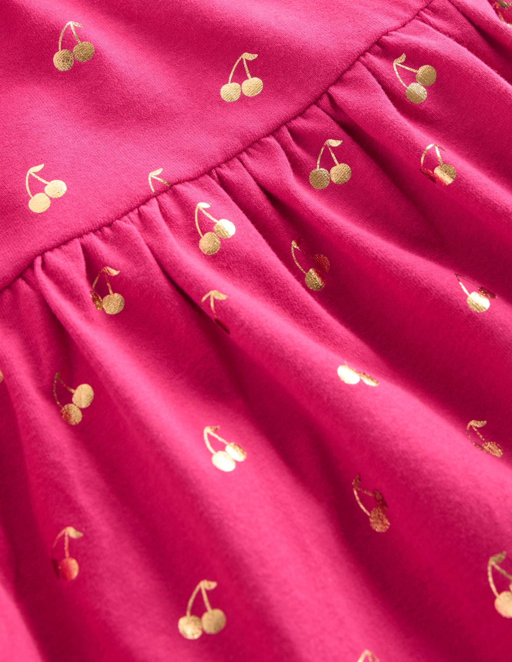 Ariel Long Sleeve Twirly Dress-Cherry Jam Foil Cherries - Image 5