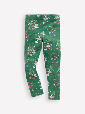 Fun Leggings-Jewel Green Christmas
