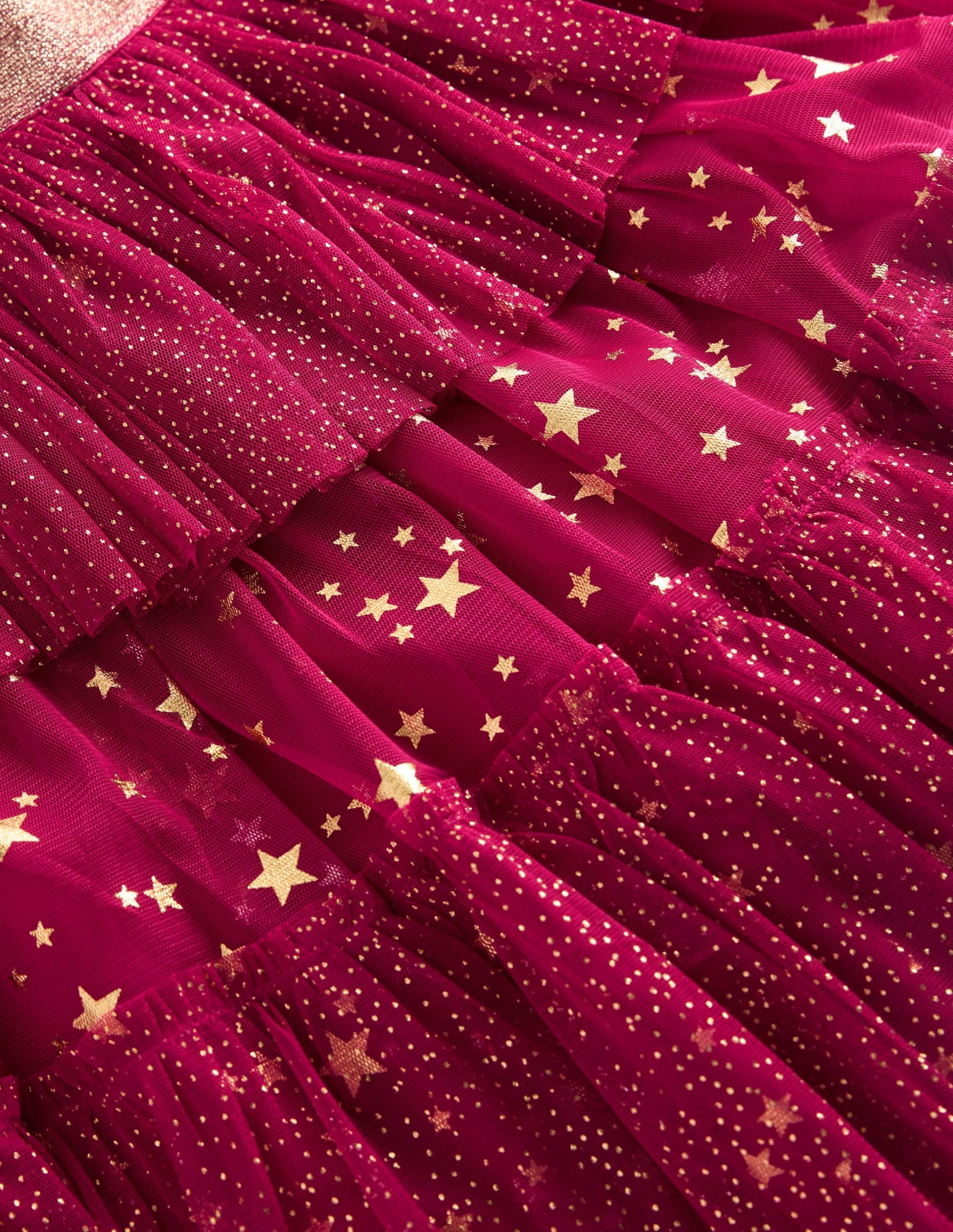 Tulle Ruffle Midi Skirt-Cherry Jam - Image 6