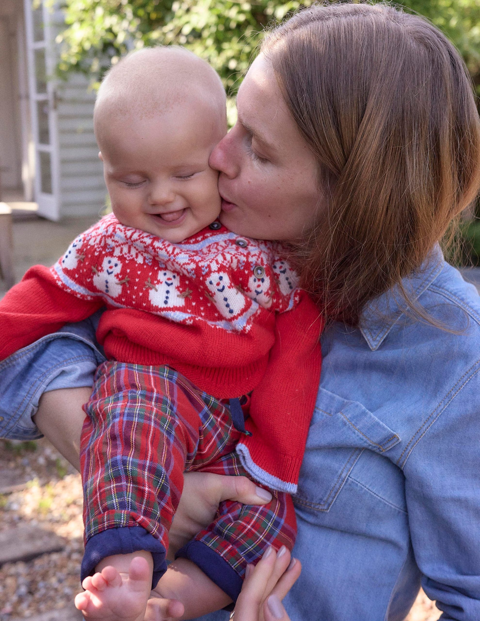 Cosy Lined Pants-Red Check - Image 4