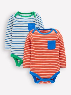 2-pack Ribbed Bodies-Multi Stripe