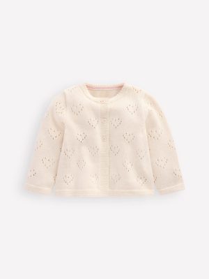 Pretty Pointelle Cardigan-Ivory