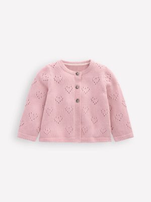 Pretty Pointelle Cardigan-Vintage Pink