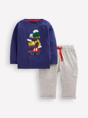 Appliqu?? Jersey Play Set-Blue Vehicles