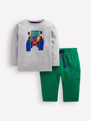 Appliqu?? Jersey Play Set-Grey Tractor