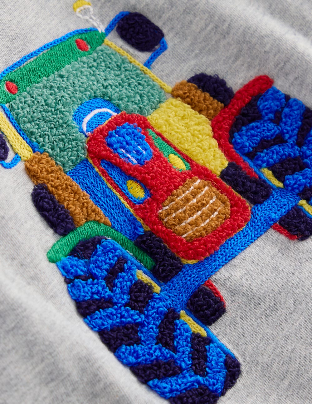 Appliqu?? Jersey Play Set-Grey Tractor - Image 3