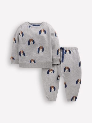 Sweatshirt Play Set-Grey Marl Puppy