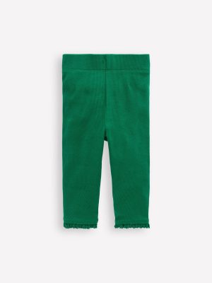 Ribbed Leggings-Jewel Green