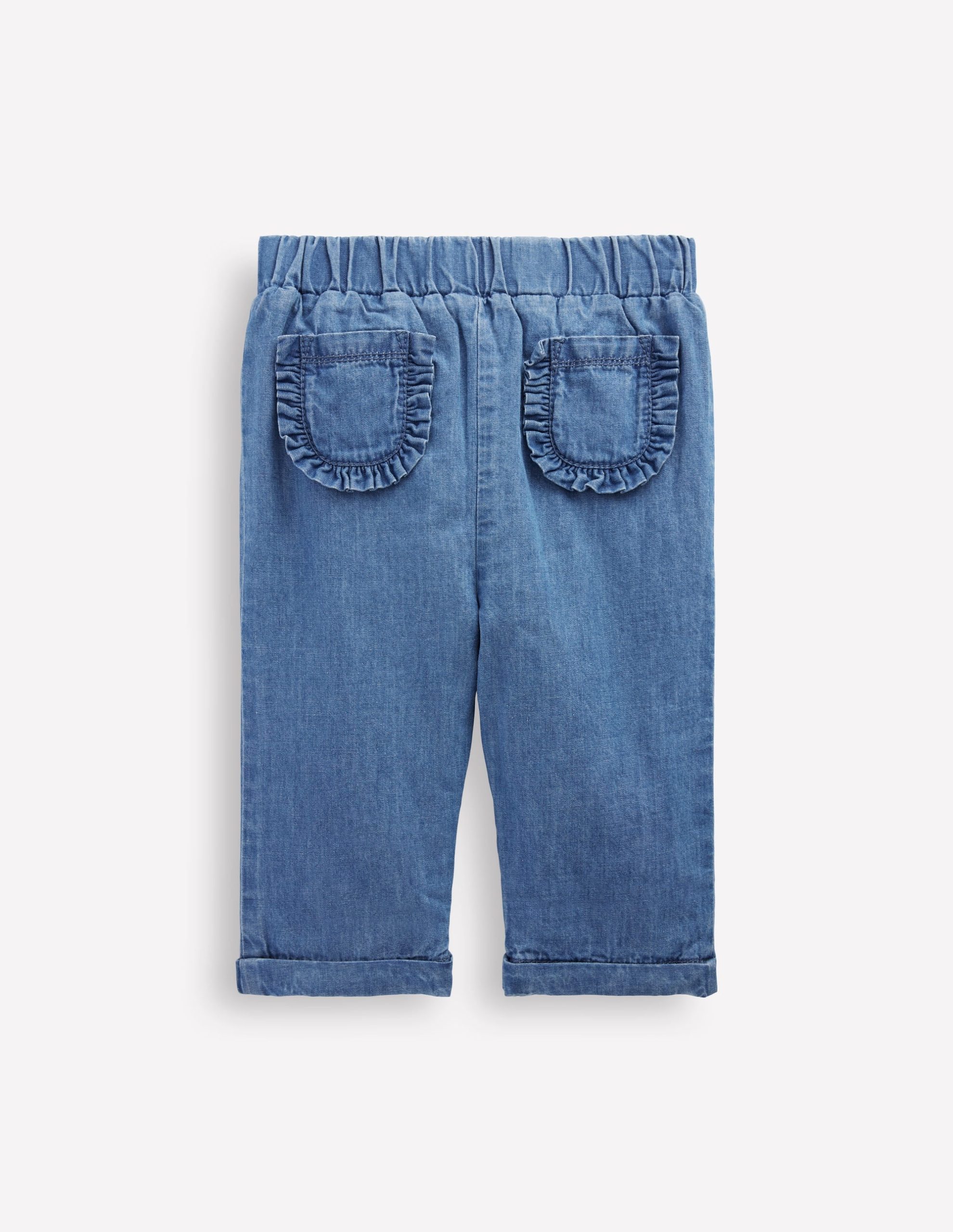 Cosy Lined Trousers-Blue Chambray - Image 2