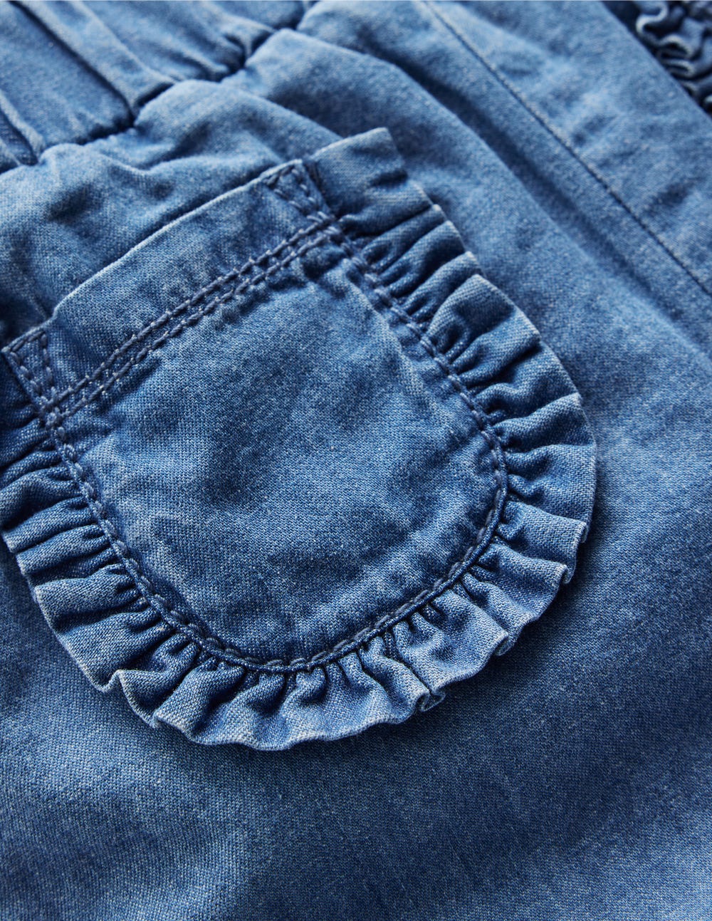 Cosy Lined Trousers-Blue Chambray - Image 3