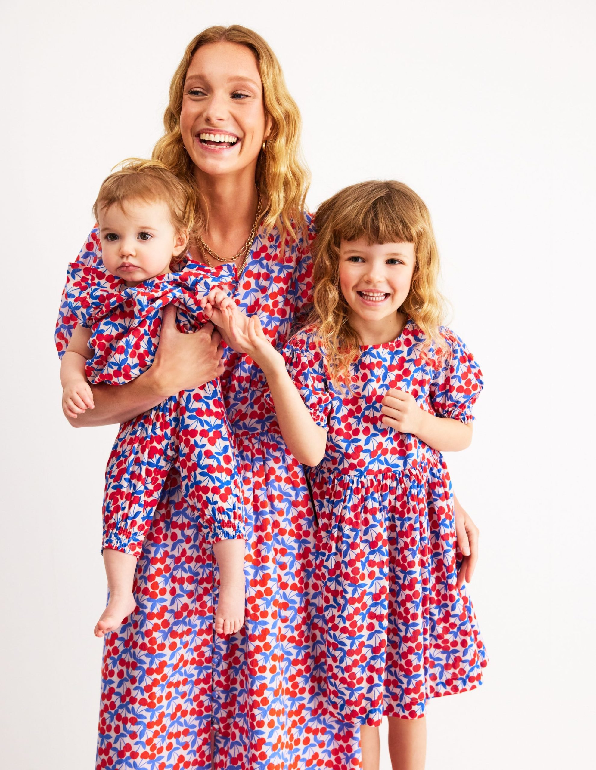 Ruffle Sleeve Romper-Chalk Pink Cherries - Image 4