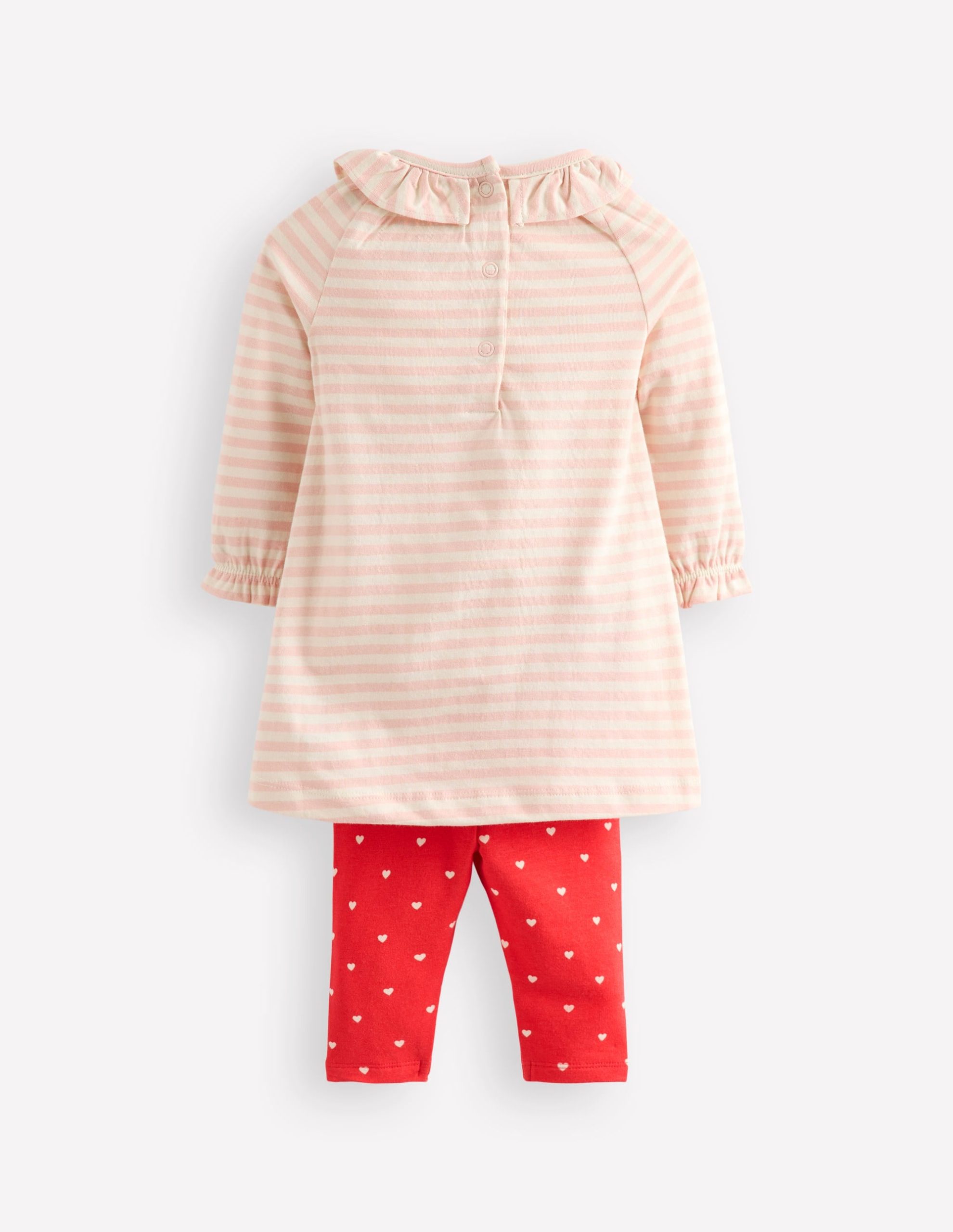 Jersey Logo Dress Set-Chalk Pink Bunnies - Image 2