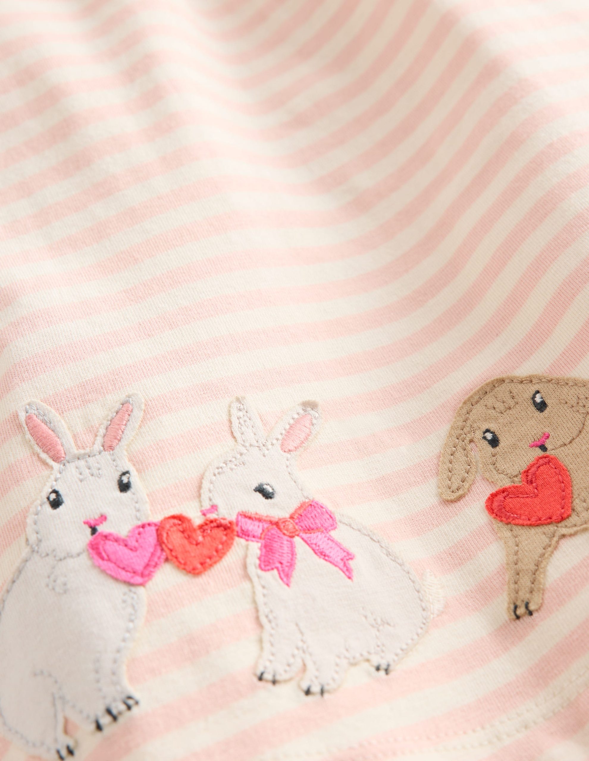 Jersey Logo Dress Set-Chalk Pink Bunnies - Image 3